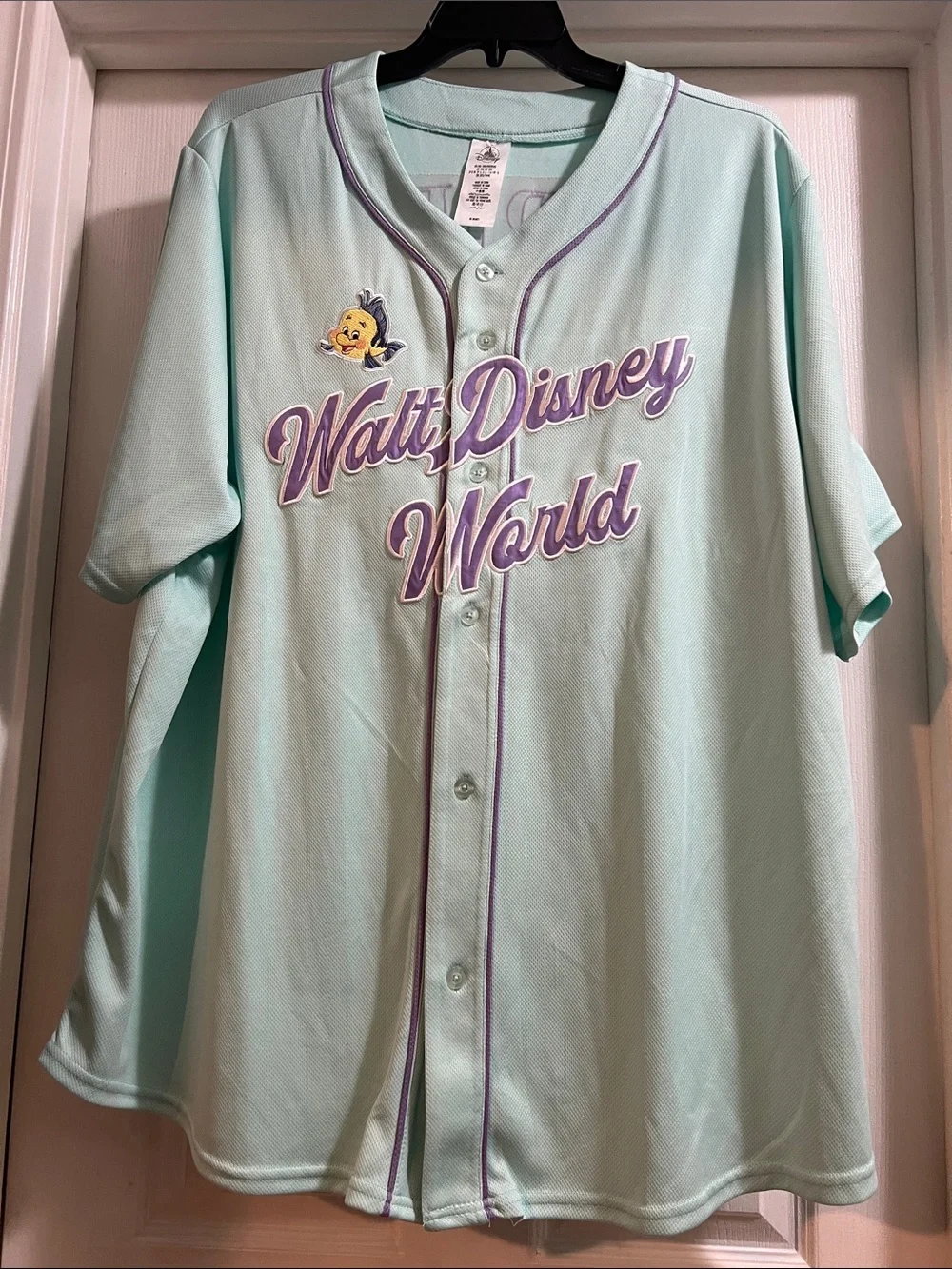 Disney Mint Green Walt Disney World Baseball-Style Top with Lavender Trim